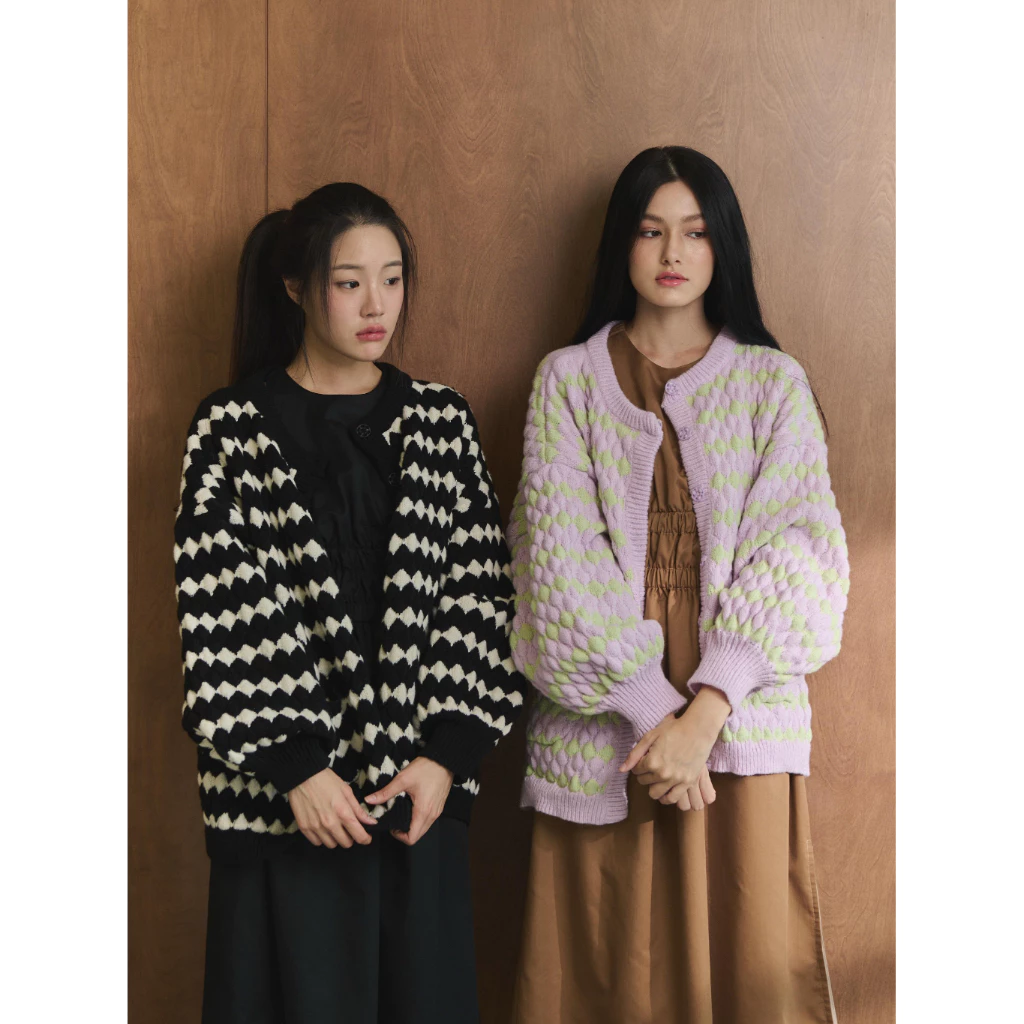 nichii - Harlequin Luna Cardigan เสื้อคาร์ดิแกน ไหมพรม
