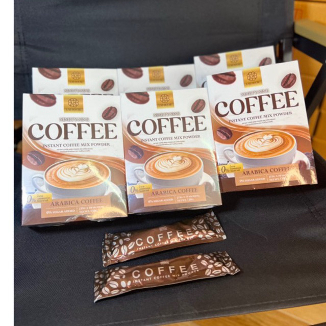 กาแฟไนท์ตี้ไนท์ (ชุด 6 กล่อง = 60 ซอง) เพื่อสุขภาพ ไม่ใส่น้ำตาล ไม่มีไขมัน อร่อยดี สินค้าไทย