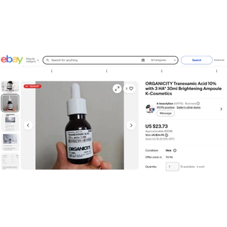 [สินค้าใหม่] Organicity Tranexamic Acid 10% with 3HA