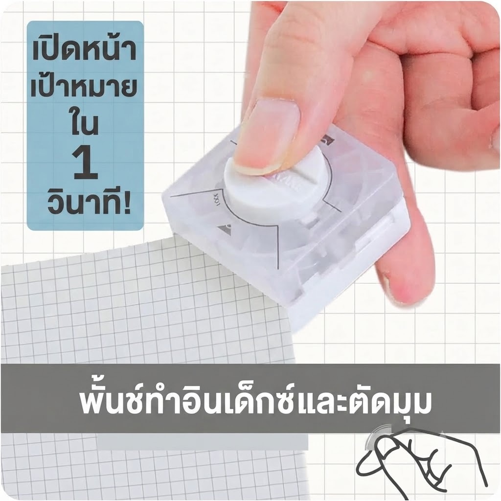 Sunstar Stationery ที่เจาะกระดาษทำอินเด็กซ์/มุมหน้ากระดาษ S9490175(TUMEKAKE Index Punch)