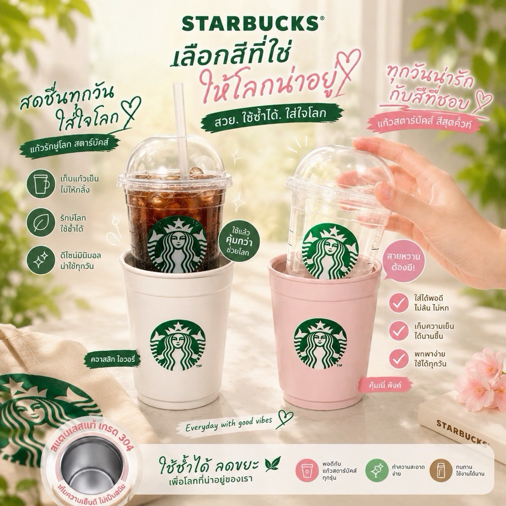 𝐒𝐭𝐚𝐫𝐛𝐮𝐜𝐤𝐬 𝐒𝐚𝐤𝐮𝐫𝐚 𝐉𝐚𝐩𝐚𝐧 𝐋𝐢𝐦𝐢𝐭𝐞𝐝 2 -𝐖𝐚𝐲 𝐂𝐮𝐩 /𝐇𝐨𝐥𝐝𝐞𝐫 𝐒𝐭𝐚𝐢𝐧𝐥𝐞𝐬𝐬 𝟐𝟎𝟐𝟔 🌸 แก้วแสตนเลส 2 ฟังค์ชั่น