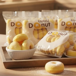 ยิ้มยิ้ม โดนัทนมสด [ 20 ห่อ] ขนมโดนัทยิ้มยิ้ม DONUTYIM Sugar donut