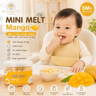 🔥Pro*ดี🔥🍓 Mini Melt ขนมเด็กละลายในปาก 6M+ ผลไม้แท้ Finger Food BLW โปรตีนจากไข่ ไม่เติมน้ำตาล เกลือ No MSG Baan Raya