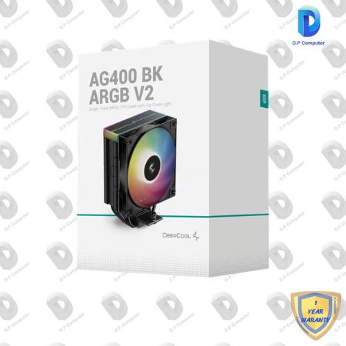 CPU COOLER DEEPCOOL AG400 ARGB V2 BLACK (R-AG400-BKAMMN-GJD)