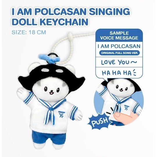🚚（พร้อมส่ง）I AM POLCASAN SINGING DOLL KEYCHAIN #GMMTV ยัยซัง เต นิว Tay New TAYNEW POLCASAN DOLL POLCA FAM MEETING