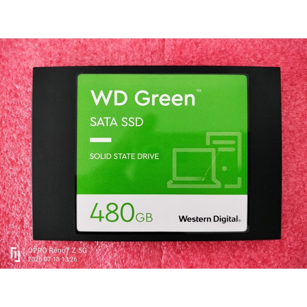 SSD 480GB WD Green  SATA ประกัน Synnex ถึง 14/11/2570 ดิสก์100℅ ใช้งาน 63ชั่วโมง