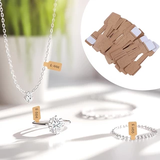 200 ชิ้น ป้ายห้อยแท็กราคาแหวน ป้ายกระดาษแขวนของ 1.2x6cm ป้ายราคาเครื่องประดับ จิวเวลรี่ สร้อยคอ Hangtags