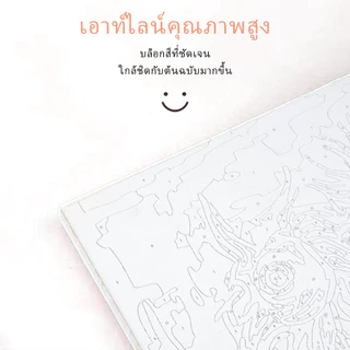 Mizoo จิตรกรรม ระบายสีตามตัวเลข [มีเฟรม]30*40ซม ระบายสีตามตัวเลข ภาพวาดตกแต่งอะคริลิก ของขวัญที่ดีที่สุดสำหรับเด็ก ของขว