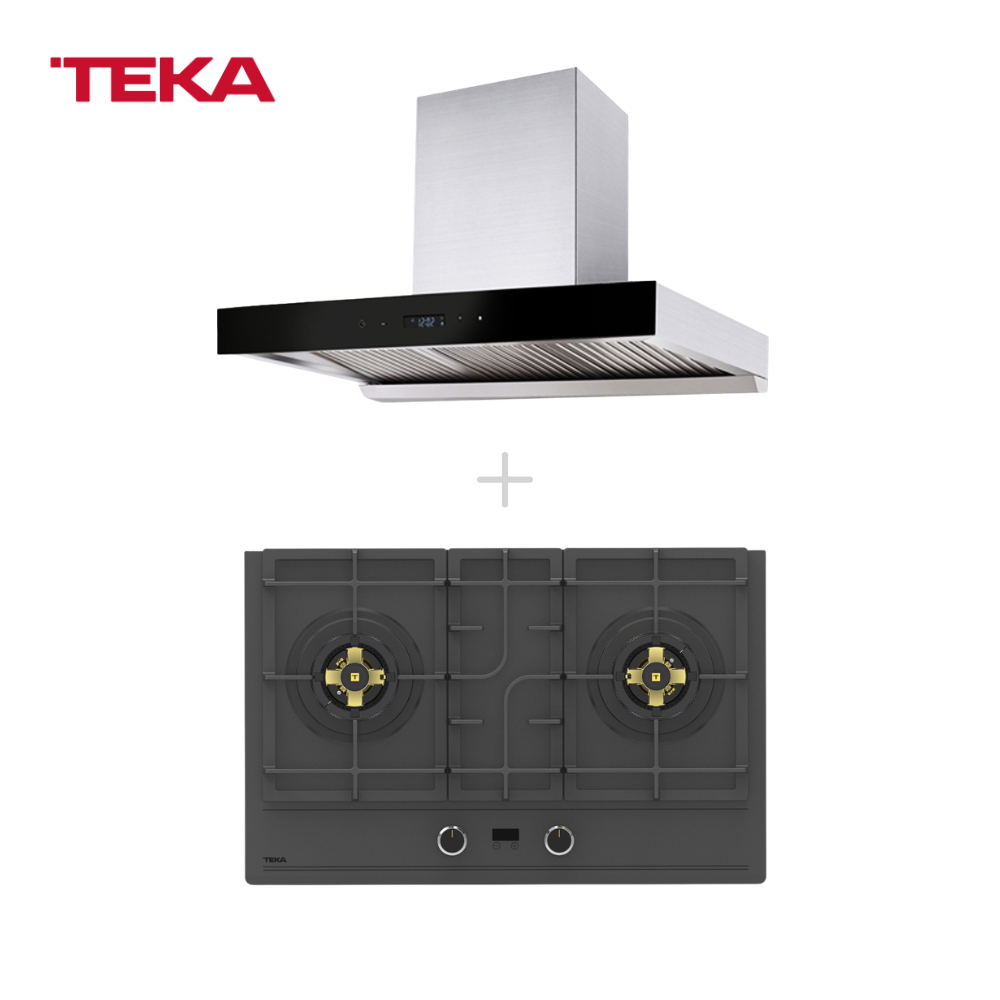 TEKA เครื่องดูดควัน รุ่น DHW 90 TO + เตาฝังแก๊ส รุ่น GTI 78 2G AI AL TRB