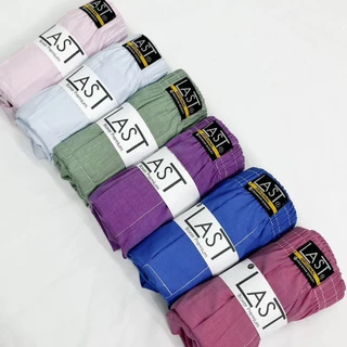 กางเกง Boxer ผ้าเชิ๊ตสีพื้น เซ็ต 4 ตัว มี 4 โทนให้เลือก (คละสี เลือกโทน)