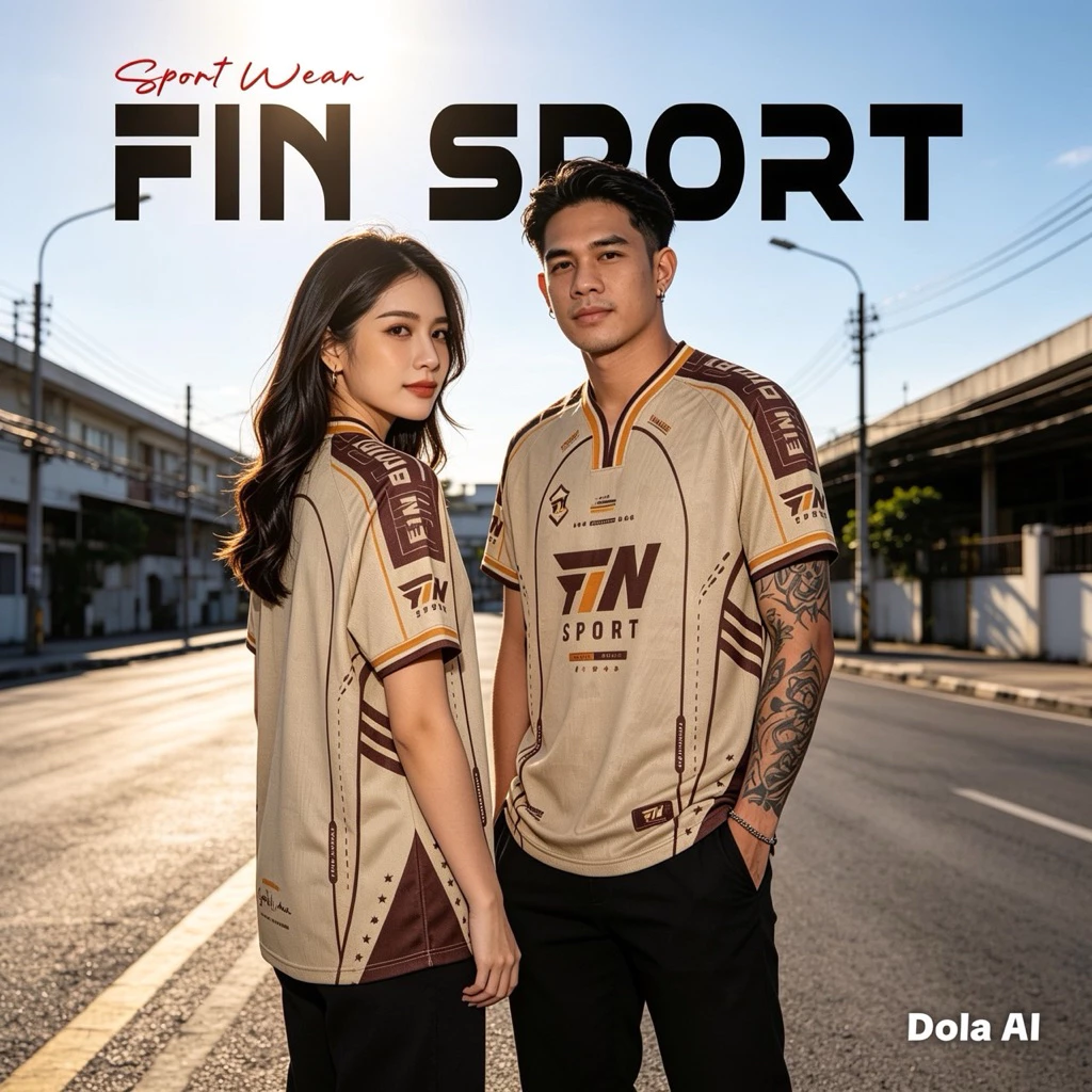 ✨เสื้อกีฬาแขนสั้น ✨ Fin ผ้าไมโครสปอร์ต ใส่ได้ทั้งผู้หญิงและผู้ชาย