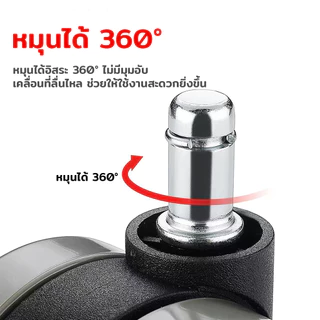ล้อเก้าอี้สำนักงาน 2 นิ้ว หมุนได้ 360 องศา วัสดุไนล่อนทนทาน