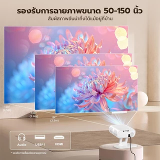 Cheerlux 1080P C10N 800ANSI โปรเจคเตอร์ HD Whale OS Android 13 Netflix รองรับการแชร์หน้าจอมือถือ Projector ประกัน 1