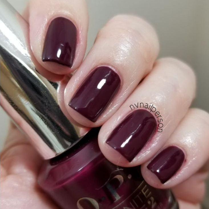 OPI Infinite Shine - Mrs. O'Leary's BBQ สีทาเล็บกึ่งเจล สีแดงอมน้ำตาล แดงเข้ม สีสวยคลาสสิค มือขาวๆ เรียบหรูค่ะ แท้ %