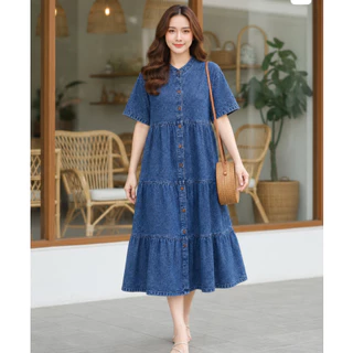 Nana’s Craft เดรสผ้าม่อฮ่อมทอลาย สโตนวอช (Stone Wash)