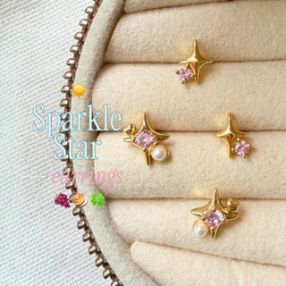Sparkle star earrings ✨💖🎀🎄ราคาต่อคู่