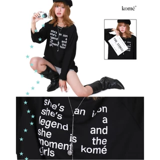 kome.offi เสื้อแขนยาวไหล่ slope รุ่น iconic top