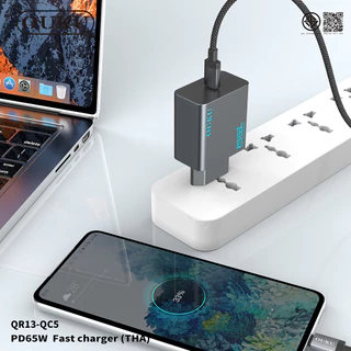 ชุดที่ชาร์จ OUKU QC5 หัวชาร์จ GaN PD65W Fast Charge USB-C ชุดชาร์จพร้อมสาย Type-C iOS