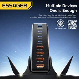 Essager อะแดปเตอร์ชาร์จเร็ว USB CAN และ USB A 320W สำหรับแล็ปท็อปและโทรศัพท์มือถือ PPS/PD