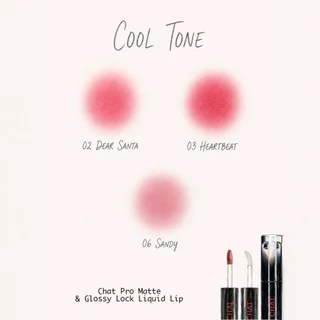 [ลด 30% ทุกช่องทาง] ลิปแมทกระจกน้องฉัตร CHAT Pro Matte & Glossy Lock Liquid Lip