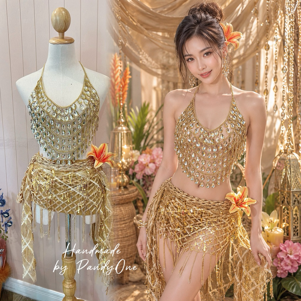 Golden Crystal Queen👑  เซทนี้คือหรูเว่อร์ โดดเด่นในทุกอีเวนต์ สวยปังพร้อมส่งค่ะ ✨  #GoldenCrystalQueen #HandmadeLuxury