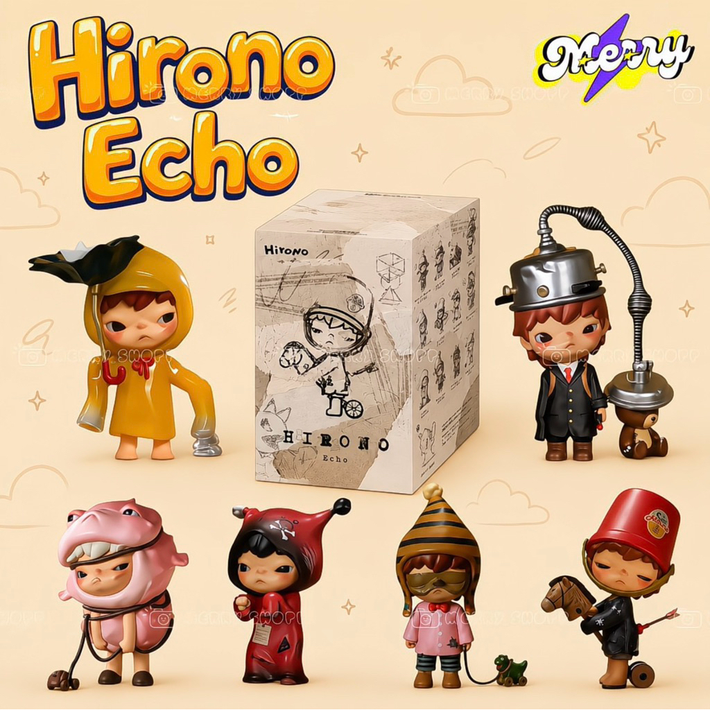 🌟พร้อมส่ง🌟Popmart Hirono V9 – Echo Series Figures สุ่มใหม่และเช็คการ์ดไม่แกะซอง 🎁