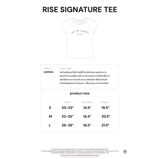 Before Sunset | Rise Tee Signature Edition | เสื้อทรง baby tee ไหล่ปาด สกรีนโลโก้แบรนด์