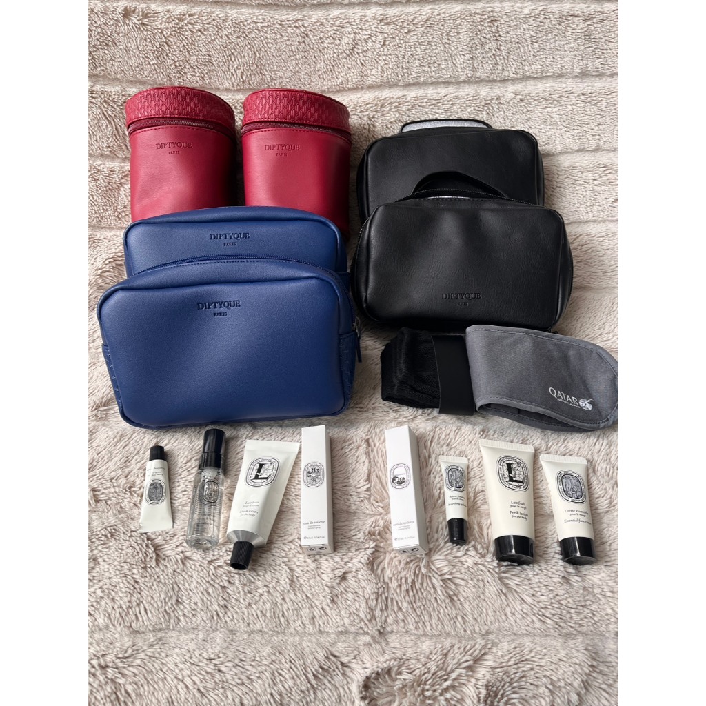 New!! Diptyque Amenity Kit for Qatar Airways (กระเป๋าดำ)