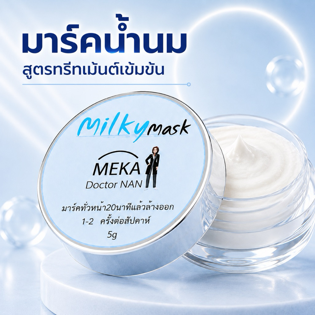 มาส์กน้ำนม มาร์คบำรุงผิวหน้าก่อนนอน มาร์คสูตรคลินิก