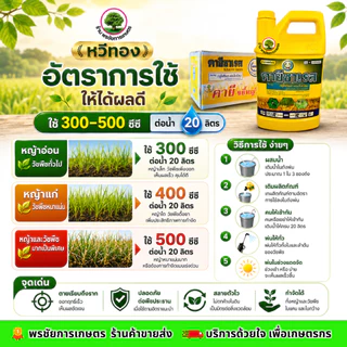 คายีซาเรส(เหลือง) 4 ลิตร ยกลัง มี 6 แกลลอน กลูโฟซิเนต-แอมโมเนียม 15% กำจัดหญ้าใบแคบและใบกว้างได้
