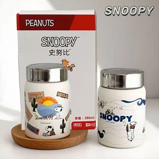 Snoopy แก้วกาแฟ สแตนเลส สแตนเลสSUS316L เคลือบเซรามิก 280ml. แก้วเก็บความเย็น จัดส่งจากประเทศไทย