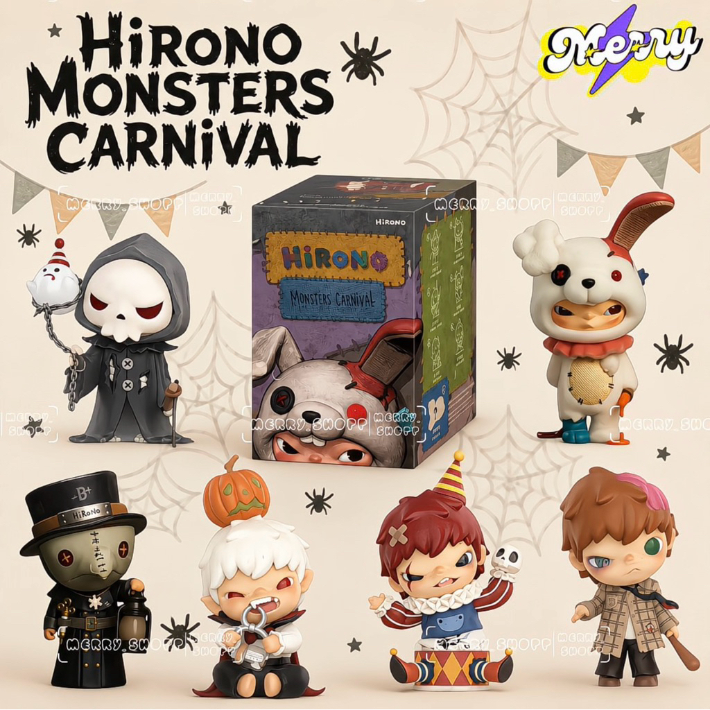พร้อมส่ง Hirono Monsters Carnival Series Figures hirono V.10 ฐานฮิโรโนะเช็คการ์ดและจุ่มใหม่