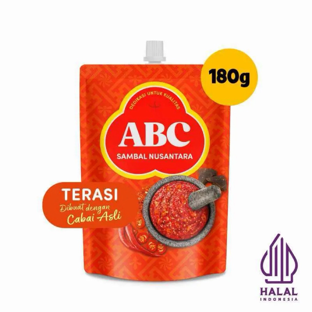 Indonesia Sambal Terasi ABC Nusantara Pouch 180 gram / Shrimp Chili Paste