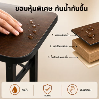 โต๊ะพับได้ โต๊ะทำงาน 80/100/120CM 2ชั้น เบาและพก ง่ายต่อการพับและเก็บ ขาเหล็ก ไม่ใช้พื้นที่ ใส่ท้ายรถได้