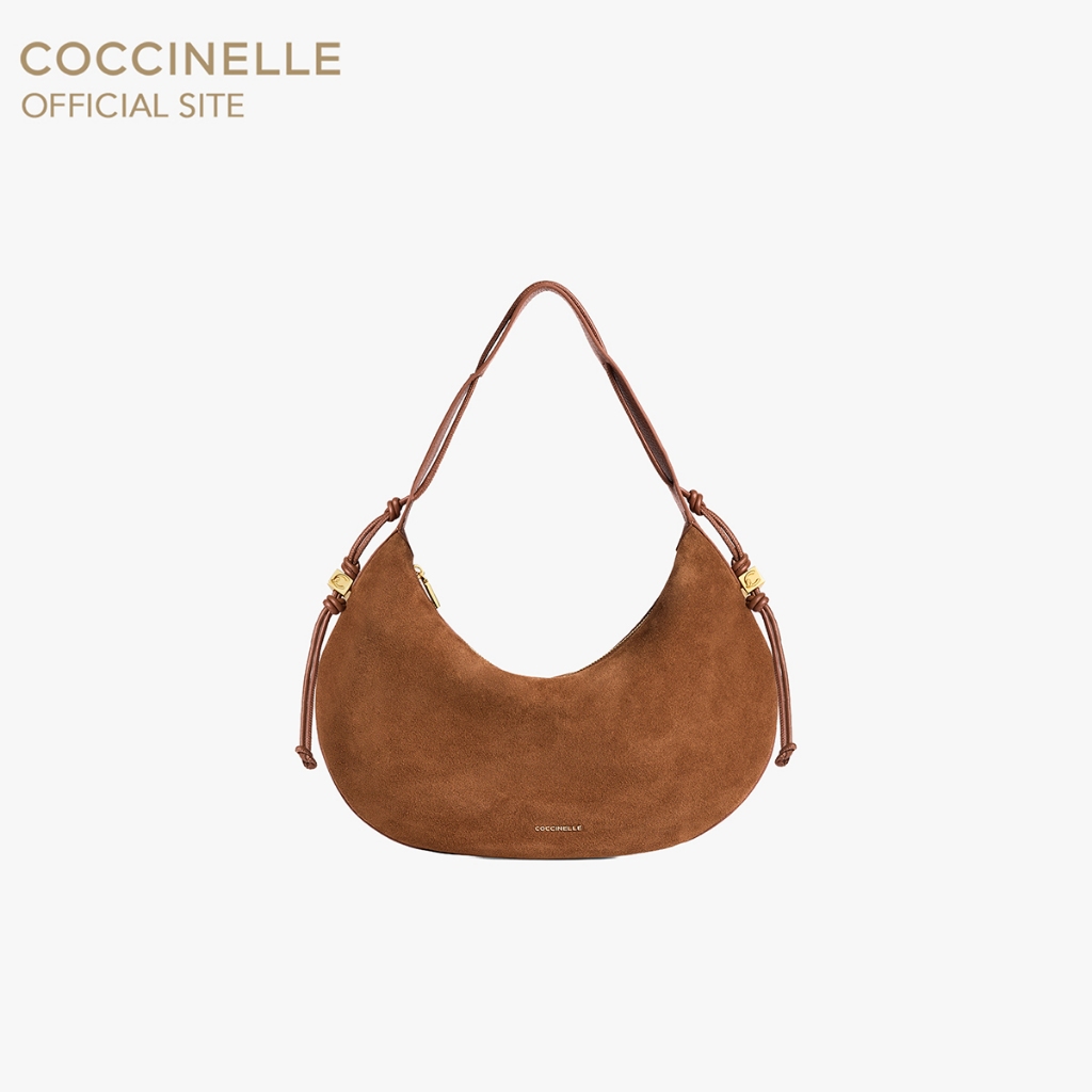 COCCINELLE กระเป๋าสะพายไหล่ผู้หญิง รุ่น THESS HOBO BAG 130201 สี COGNAC/COGNAC