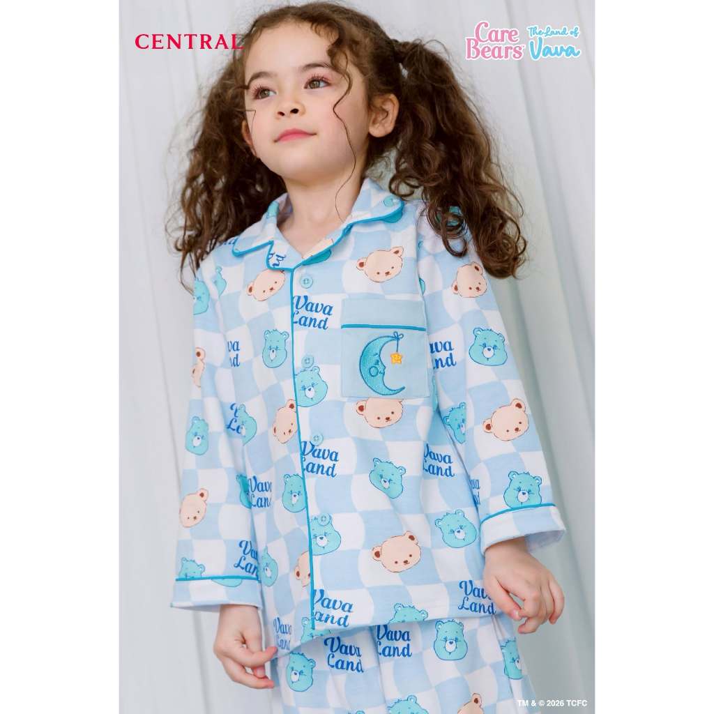 Thelandofvava 🐻LOOK21 - VNXI2345 ชุดนอนเด็กผ้าหนานุ่มฤ็ษ unisex 🐻 Care Bears (Gummy Bear) ลิขสิทธิ์แ