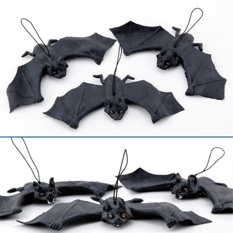 ค้างคาวปลอม ค้างคาวยาง ตกแต่ง ปาร์ตี้ ฮาโลวีน บ้านผีสิง Fake Rubber Bat Halloween Party Decorations Ghost Haunted House