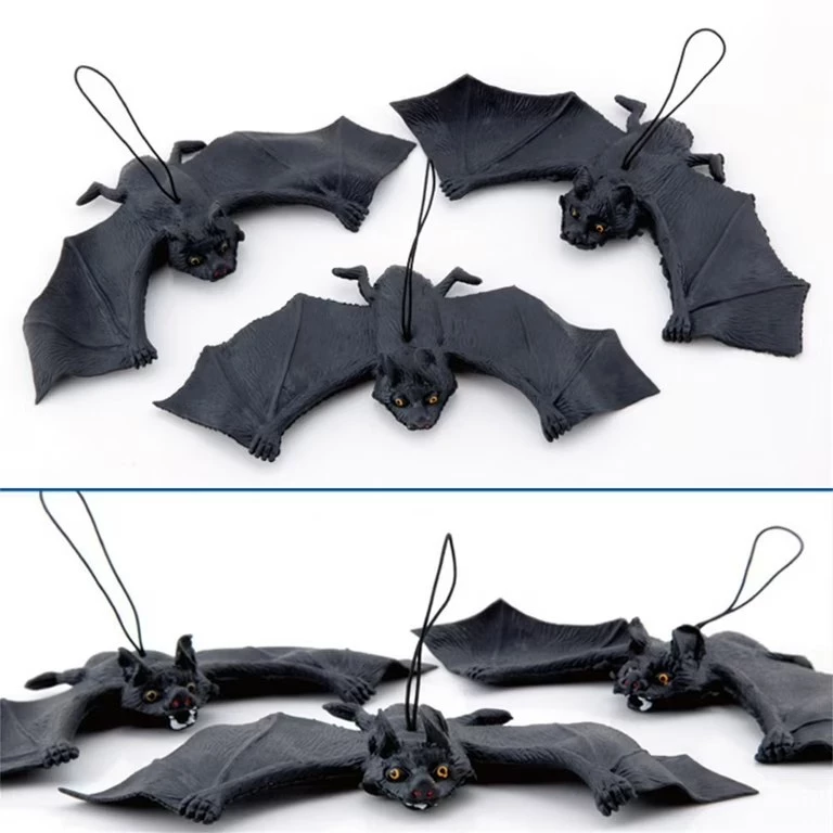 ค้างคาวปลอม ค้างคาวยาง ตกแต่ง ปาร์ตี้ ฮาโลวีน บ้านผีสิง Fake Rubber Bat Halloween Party Decorations Ghost Haunted House