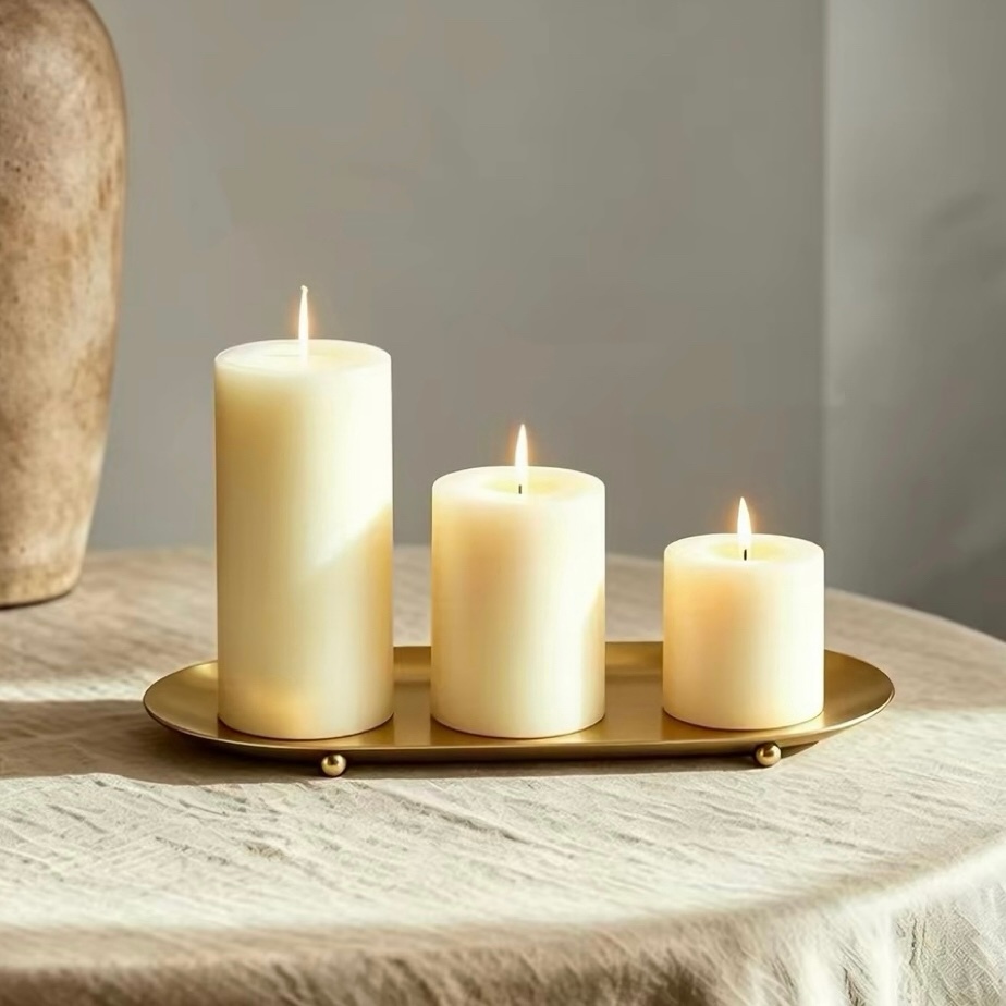 OurHome [พร้อมส่ง] เทียนสีขาวยาว 4pcs Long white candle2*20cm อุปกรณ์ประกอบฉากการถ่ายภาพ ของตกแต่งบ้าน ตกแต่งร้านกาแฟ