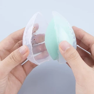 Protable Plastic Cosmetics Sponge Holder Makeup Blender Puff Storage Case/ Transparent Empty Cosmetic Egg Drying Box