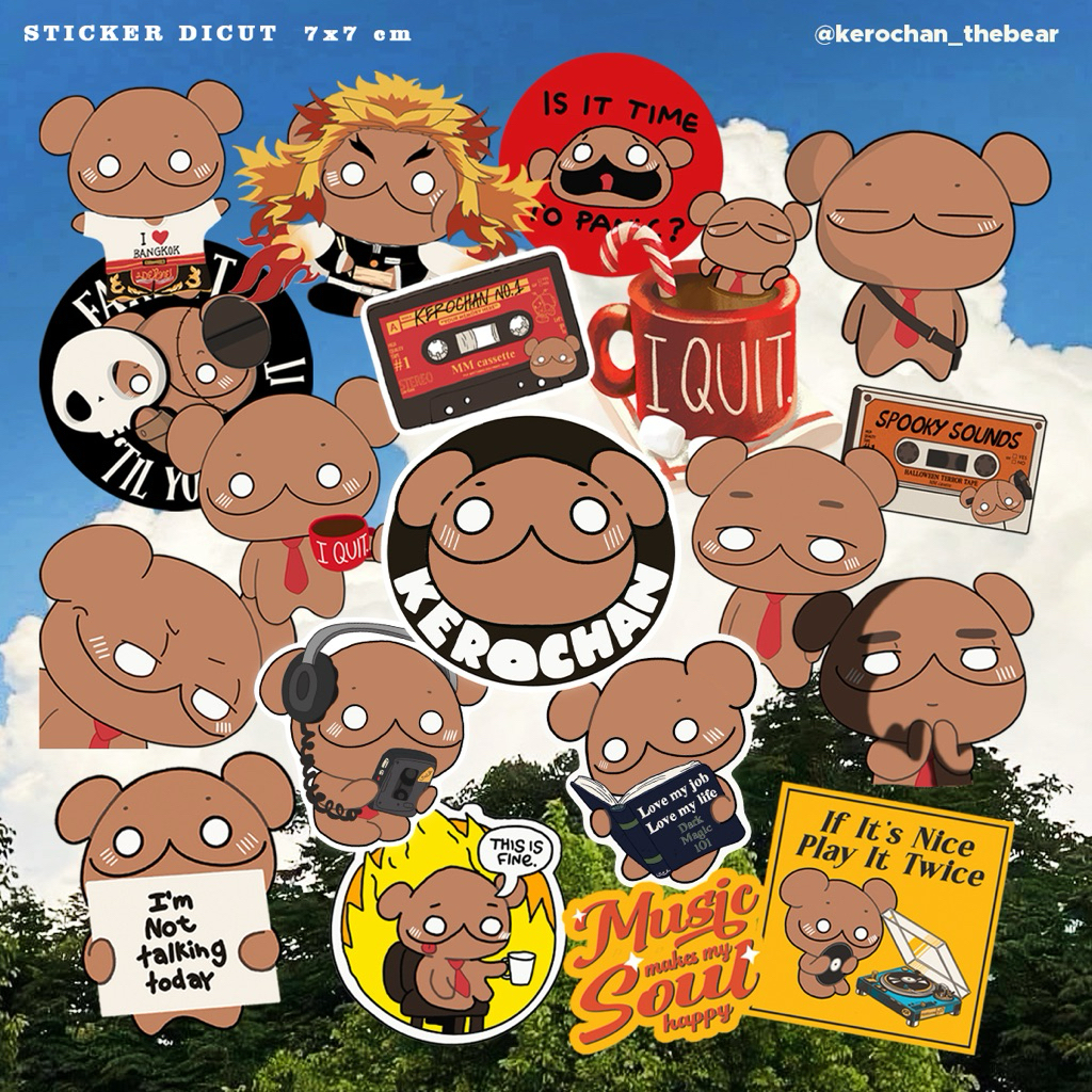 Kerochan Sticker Dicut 100%