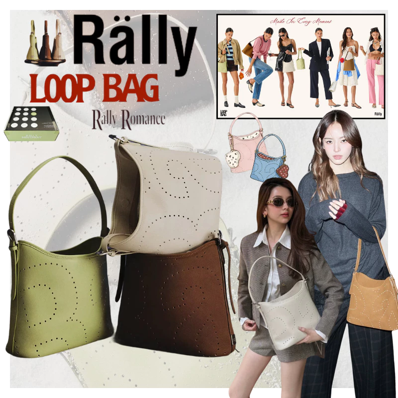 💟ของขวัญให้ตัวเอง❤️🔥ของแท้💯%✅Rally Loop Bag official Rally Movement Tote Bag กระเป๋าโท กระเป๋าสะพายไหล่หนังแท้ทรงโฮโบ