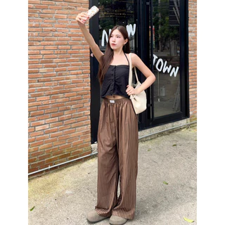 BABEJUB.X l KATHY PANTS กางเกงผ้าขายาวลายทาง ใส่สบายย น่ารักมากกก