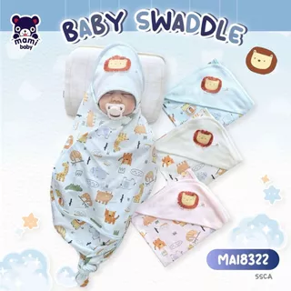 Mami Baby ผ้าห่อตัวเด็กแรกเกิด ขนาด 30x30 นิ้ว เนื้อผ้านุ่มพิเศษคอตตอน 100%