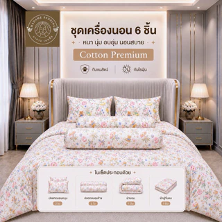 ชุดเครื่องนอนพรีเมี่ยม 6 ชิ้น
