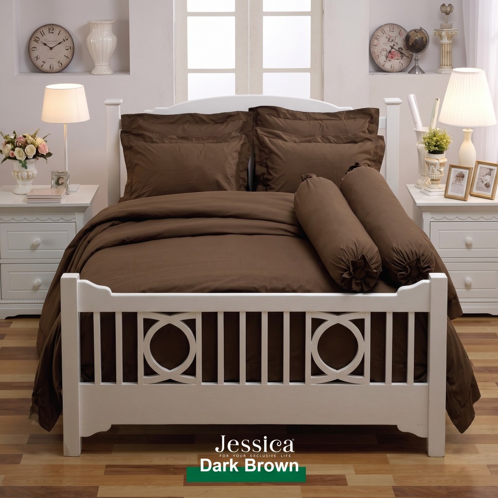 JESSICA Cotton Mix (Dark Brown-สีน้ำตาลเข้ม) ชุดเครื่องนอนจาก Jessica รุ่นสีพื้น สีเรียบสุดหรู ของแท