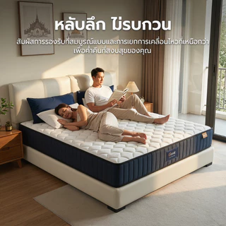 GreaMe ที่นอนสปริงหนา 8 นิ้ว ขนาด 3.5/5/6 ฟุต นุ่มกำลังดี รองรับกระดูกสันหลัง ป้องกันปวดหลัง