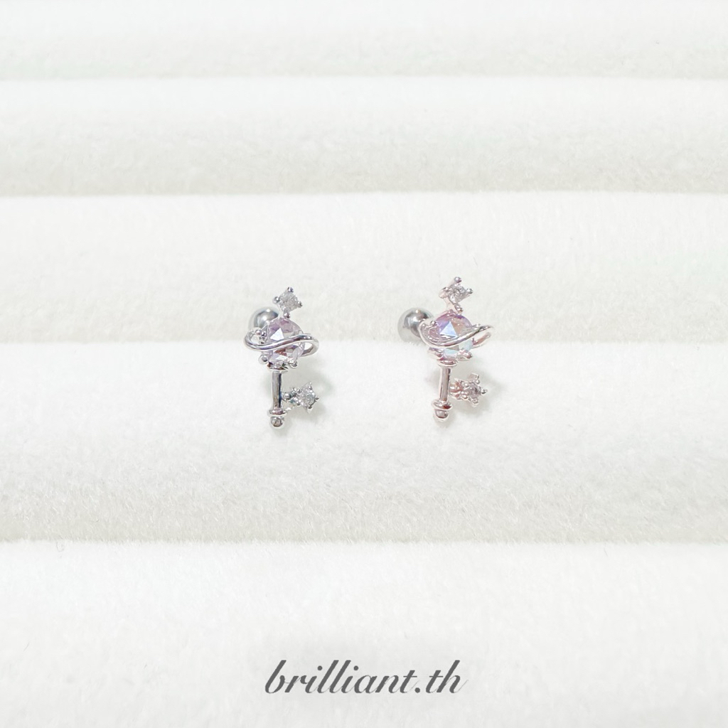 จิวหูเกาหลี ก้านแสตนเลสเกรดเครื่องมือแพทย์ Surgical Stainless Steel no.353_354