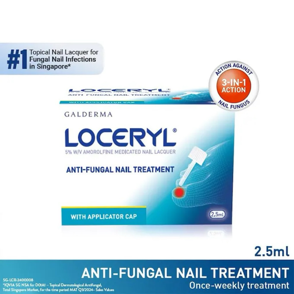 Loceryl Anti-Fungal Nail Treatment (5% W/V Amorolfine Medicated Nail Lacquer) 2.5ml