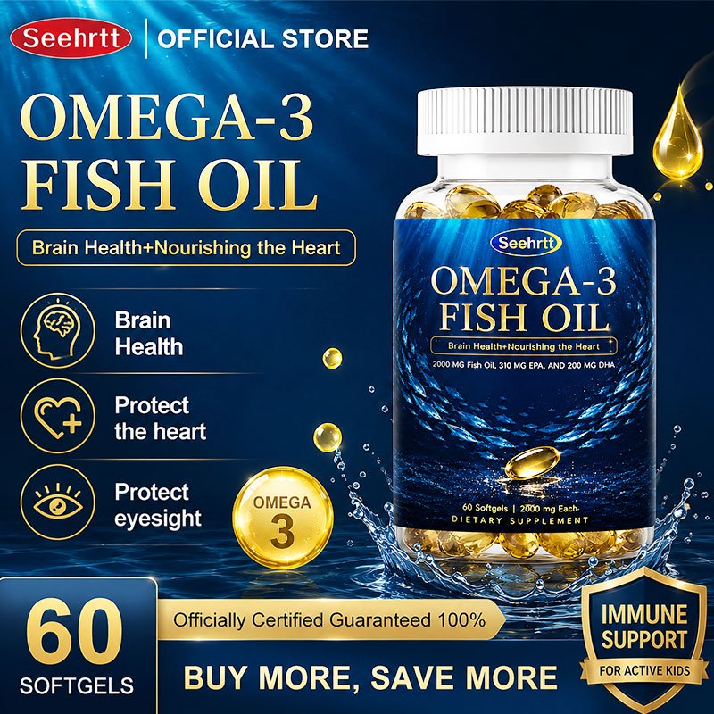 Seehrtt Fish Oil Omega3 แคปซูล น้ํามันปลา โอเมก้า3 Capsule Skin Eye Health ดีเอชเอ อีพีเอ DHA EPA